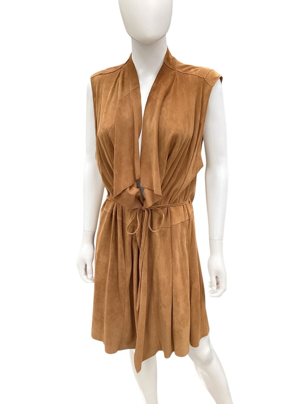 Neiman Marcus Vest Women’s Size L/XL Genuine Soft Lightweight Leather Honey